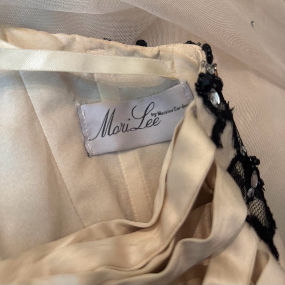 Mori Lee Black and White Prom Dress - Picture 4 of 12